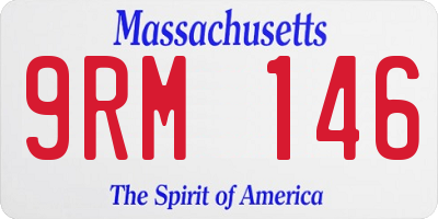 MA license plate 9RM146
