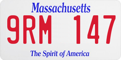 MA license plate 9RM147