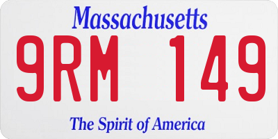 MA license plate 9RM149