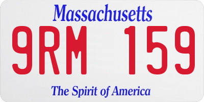 MA license plate 9RM159