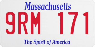 MA license plate 9RM171