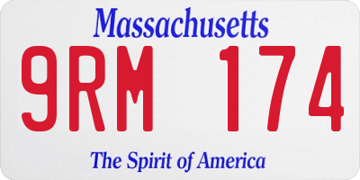 MA license plate 9RM174