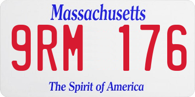 MA license plate 9RM176
