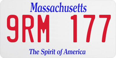 MA license plate 9RM177