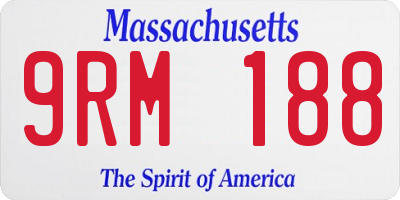 MA license plate 9RM188