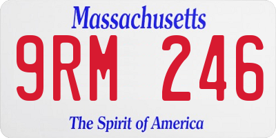 MA license plate 9RM246