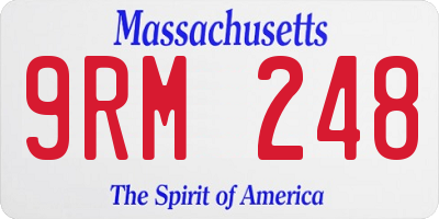 MA license plate 9RM248