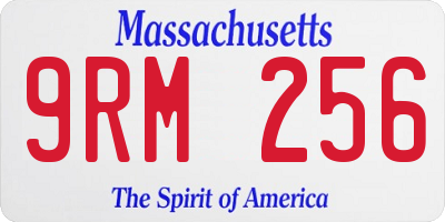 MA license plate 9RM256
