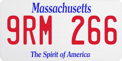 MA license plate 9RM266
