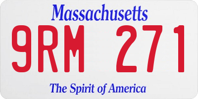 MA license plate 9RM271