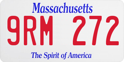 MA license plate 9RM272