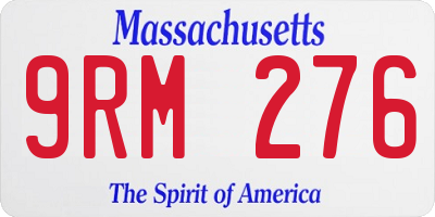 MA license plate 9RM276
