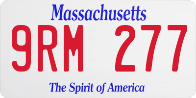 MA license plate 9RM277