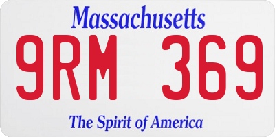 MA license plate 9RM369