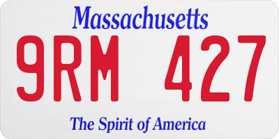 MA license plate 9RM427