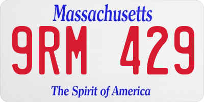 MA license plate 9RM429