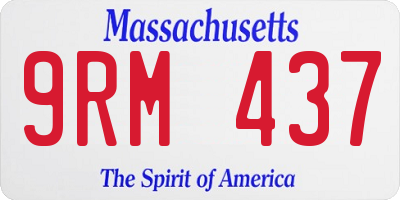 MA license plate 9RM437