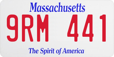 MA license plate 9RM441