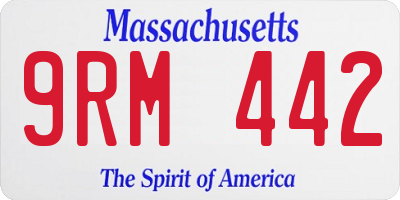 MA license plate 9RM442