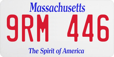 MA license plate 9RM446