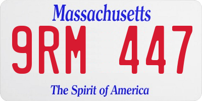 MA license plate 9RM447