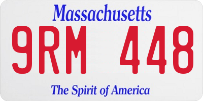 MA license plate 9RM448