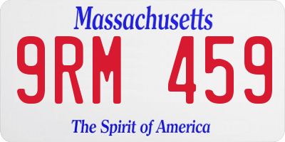 MA license plate 9RM459