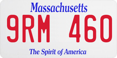MA license plate 9RM460