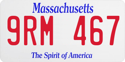 MA license plate 9RM467