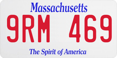 MA license plate 9RM469