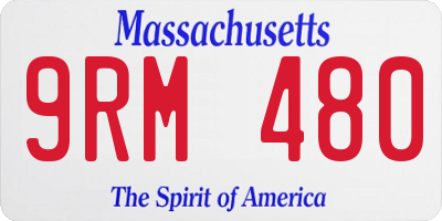 MA license plate 9RM480