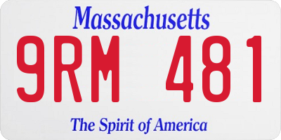 MA license plate 9RM481