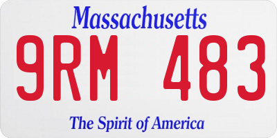 MA license plate 9RM483