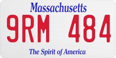 MA license plate 9RM484