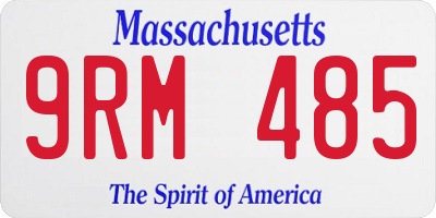 MA license plate 9RM485