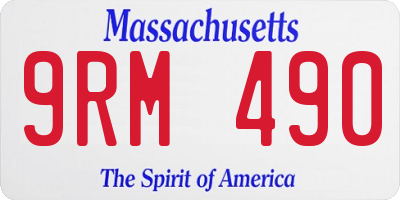 MA license plate 9RM490