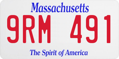 MA license plate 9RM491