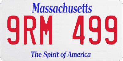 MA license plate 9RM499