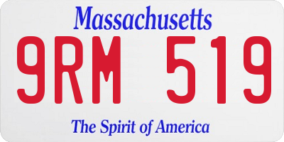 MA license plate 9RM519