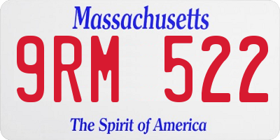 MA license plate 9RM522