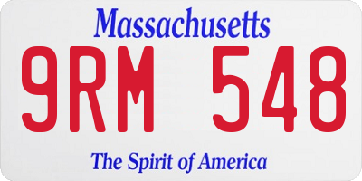 MA license plate 9RM548