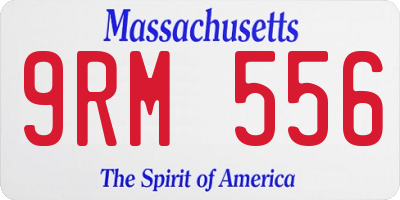 MA license plate 9RM556