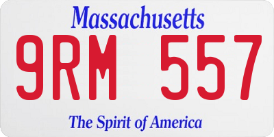 MA license plate 9RM557