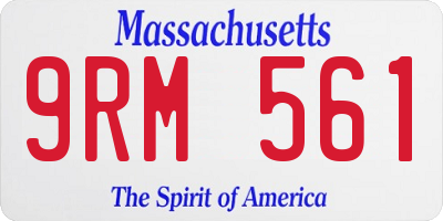 MA license plate 9RM561