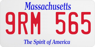 MA license plate 9RM565