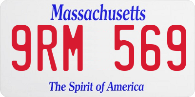 MA license plate 9RM569