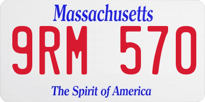 MA license plate 9RM570