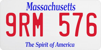 MA license plate 9RM576