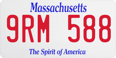 MA license plate 9RM588