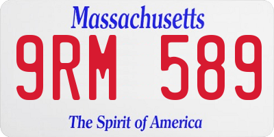 MA license plate 9RM589